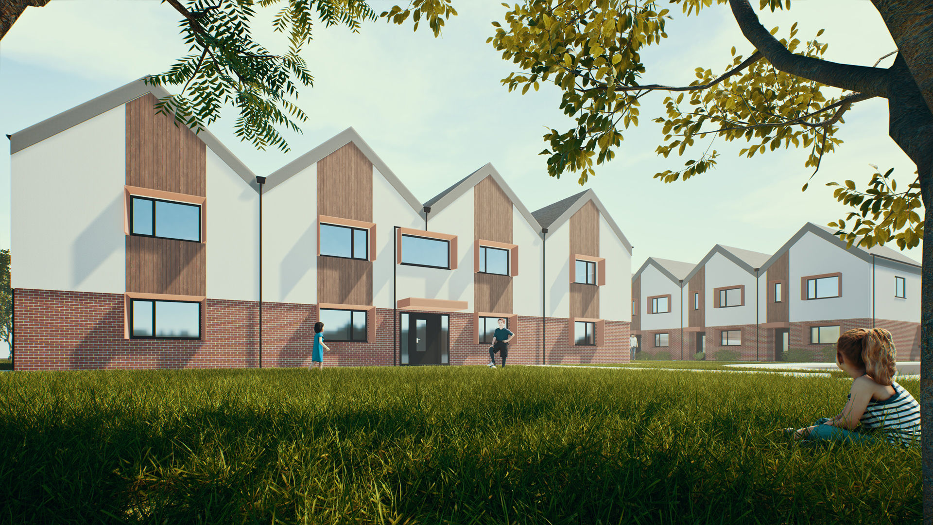 View looking west from entrance to The Hoppet